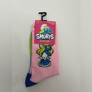 The Smurfs Smurfette Socks Fits Women’s Shoe Size 6-9.5